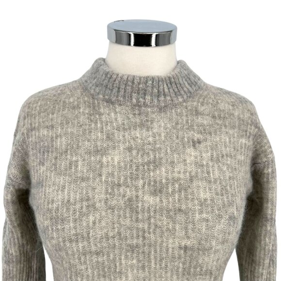 Everlane  Alpaca Wool Blend Mock Neck Sweater Gray Size XS - Picture 2 of 8